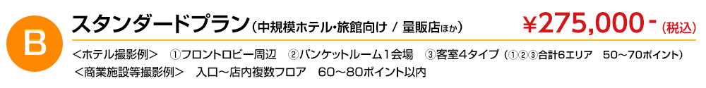 スタンダードプラン（中規模ホテル・旅館向け / 量販店ほか）